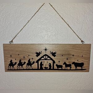 Nativity Handmade Christmas Home Decor  Sign